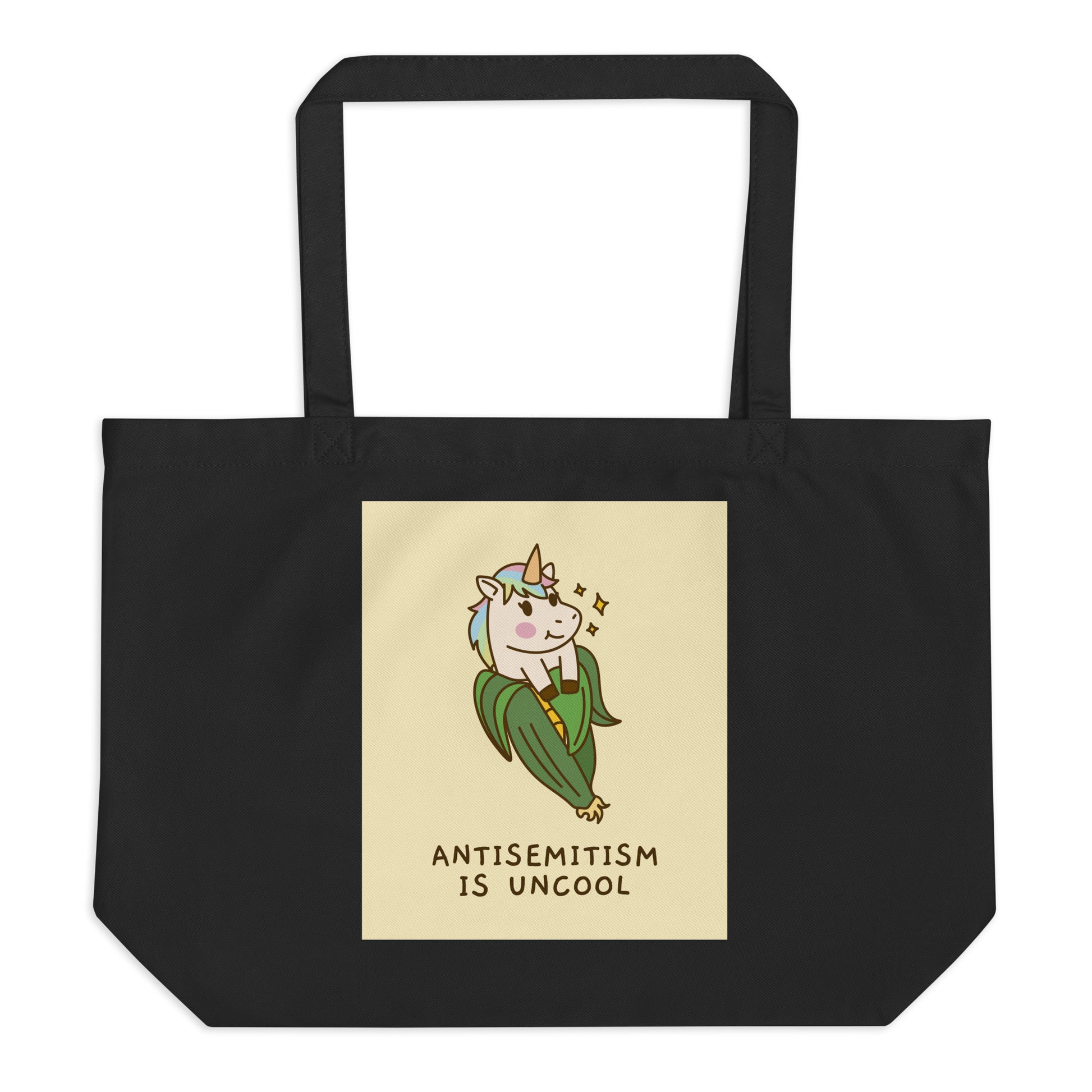Unicorn Antisemitism Is Uncool | Large Organic Tote Bag