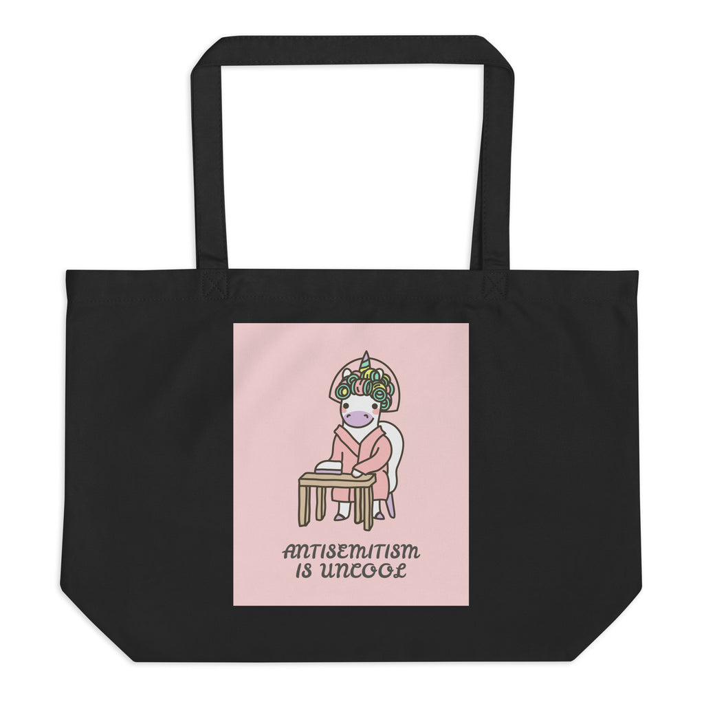 Unicorn Antisemitism Is Uncool | Large Organic Tote Bag