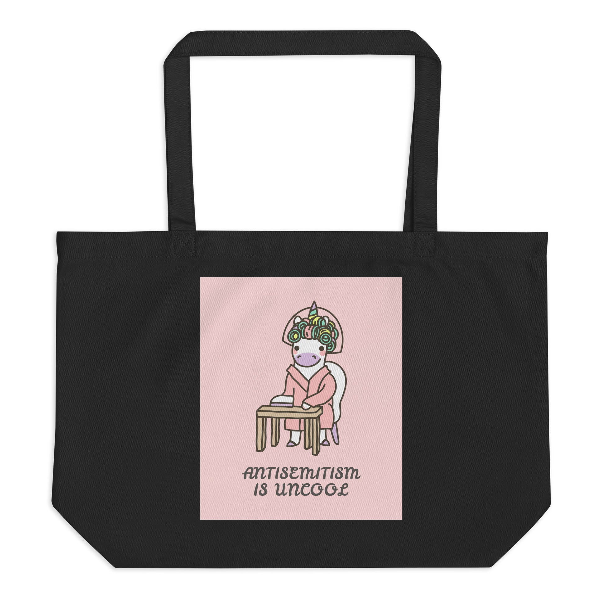 Unicorn Antisemitism Is Uncool | Large Organic Tote Bag