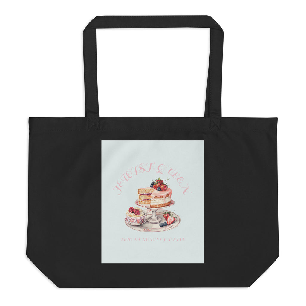 Jewish Queen | Large Organic Tote Bag