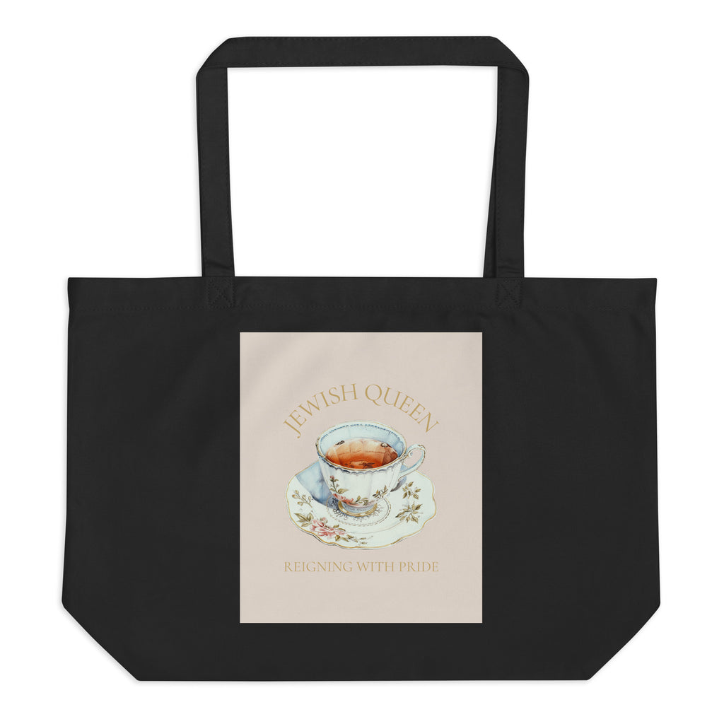 Jewish Queen | Large Organic Tote Bag