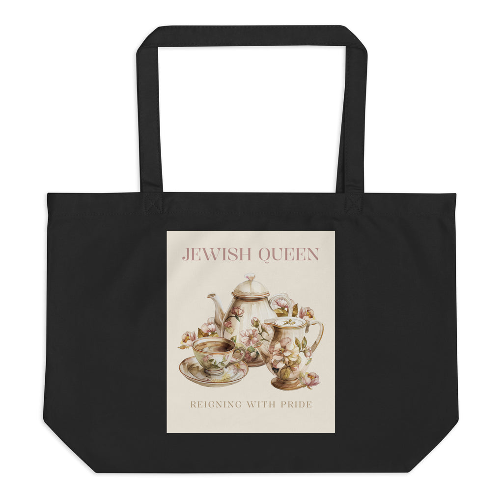 Jewish Queen | Large Organic Tote Bag