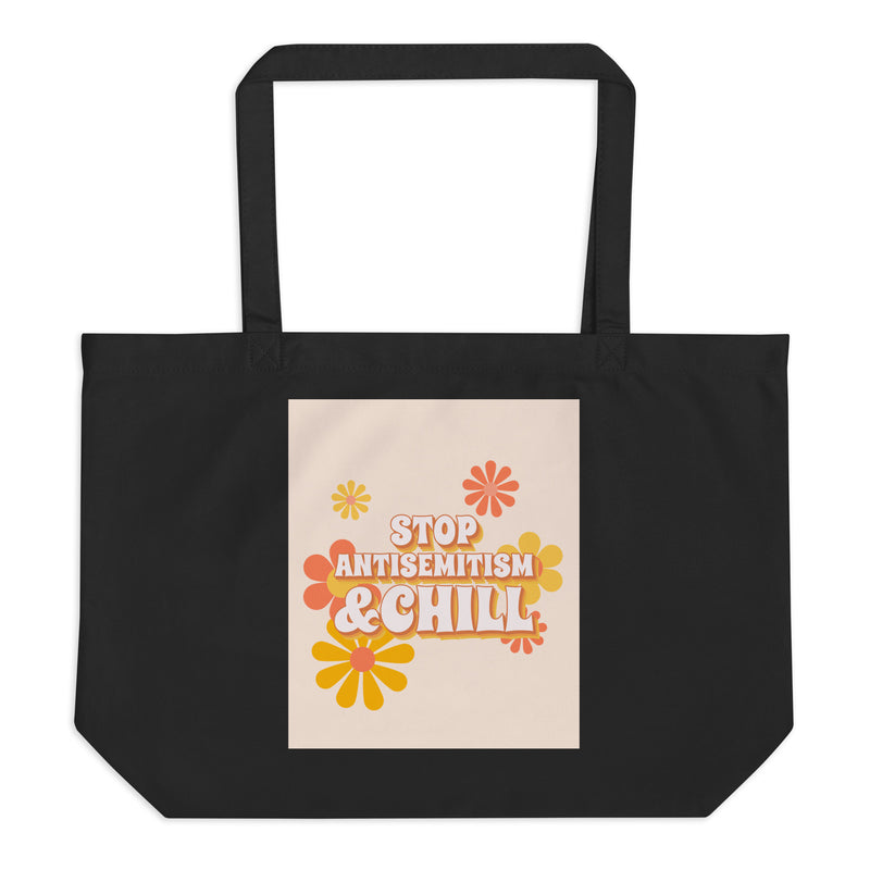 Chill Retro | Antisemitism | Large Organic Tote Bag