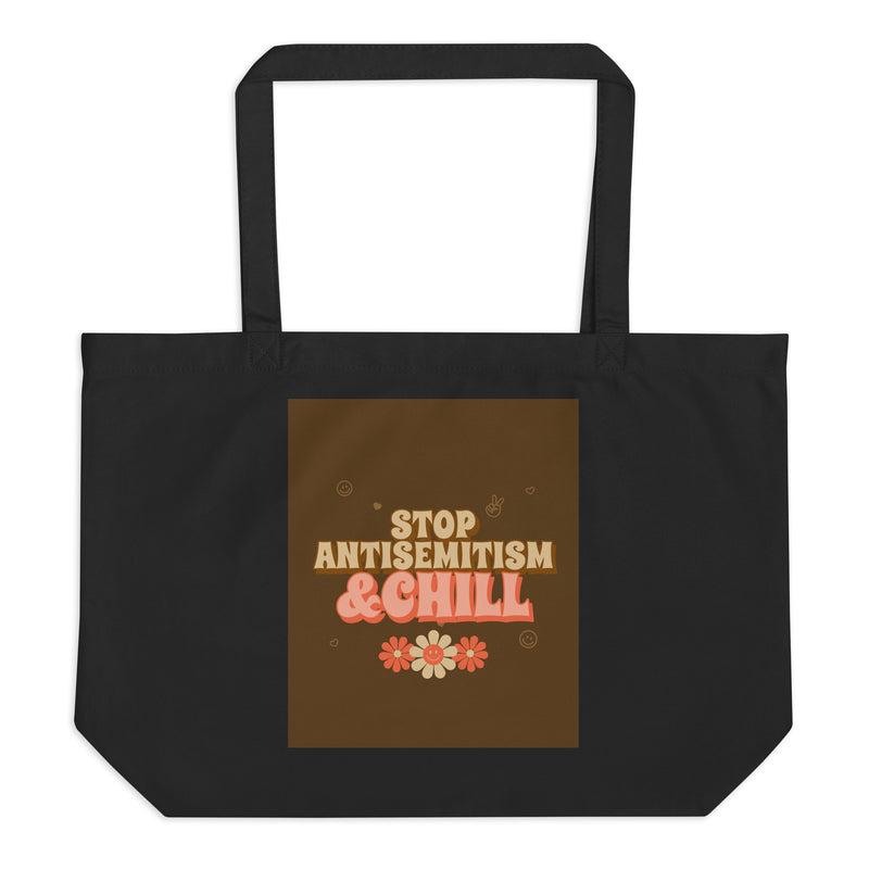 Chill Retro | Antisemitism | Large Organic Tote Bag