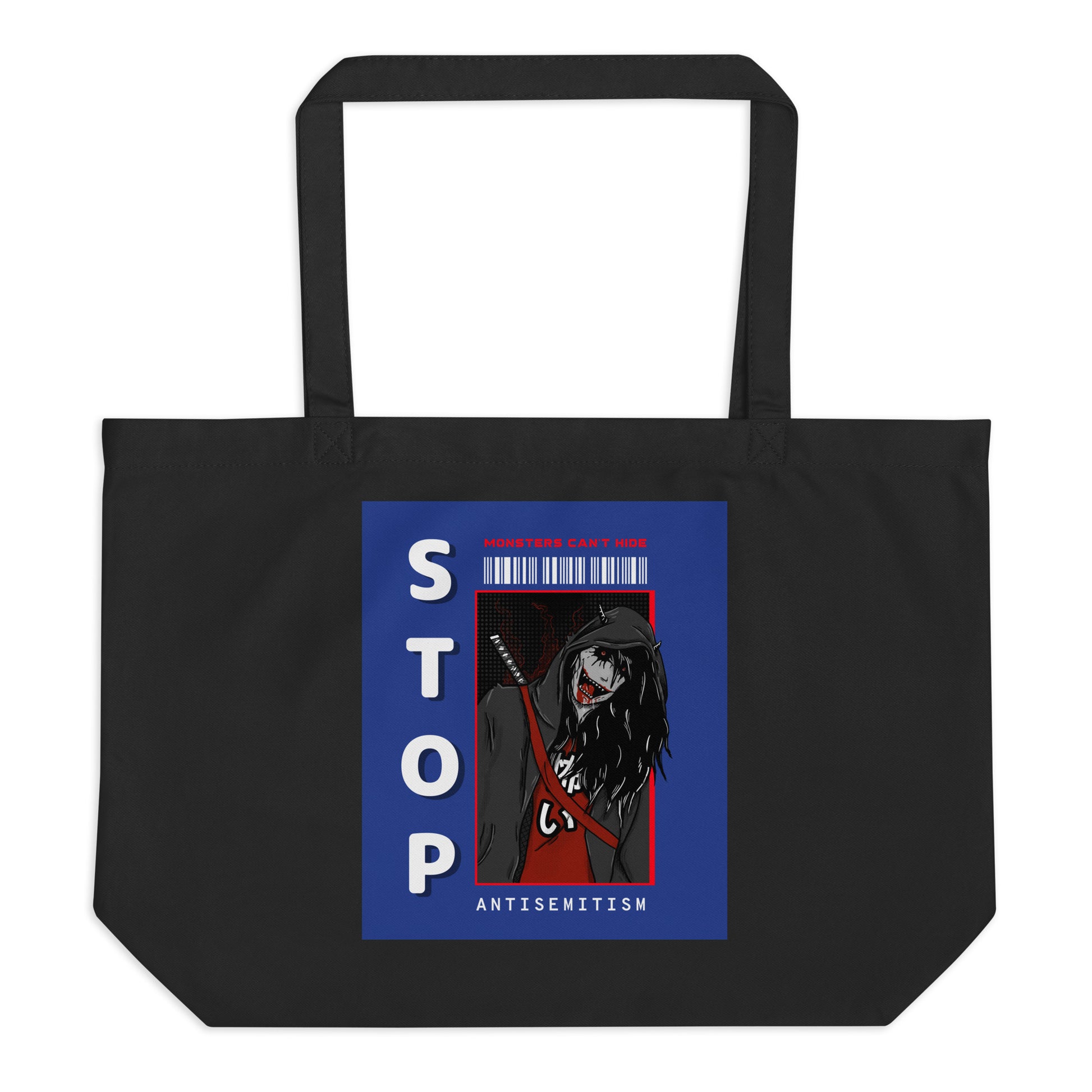 Monsters Can't Hide | Large Organic Tote Bag
