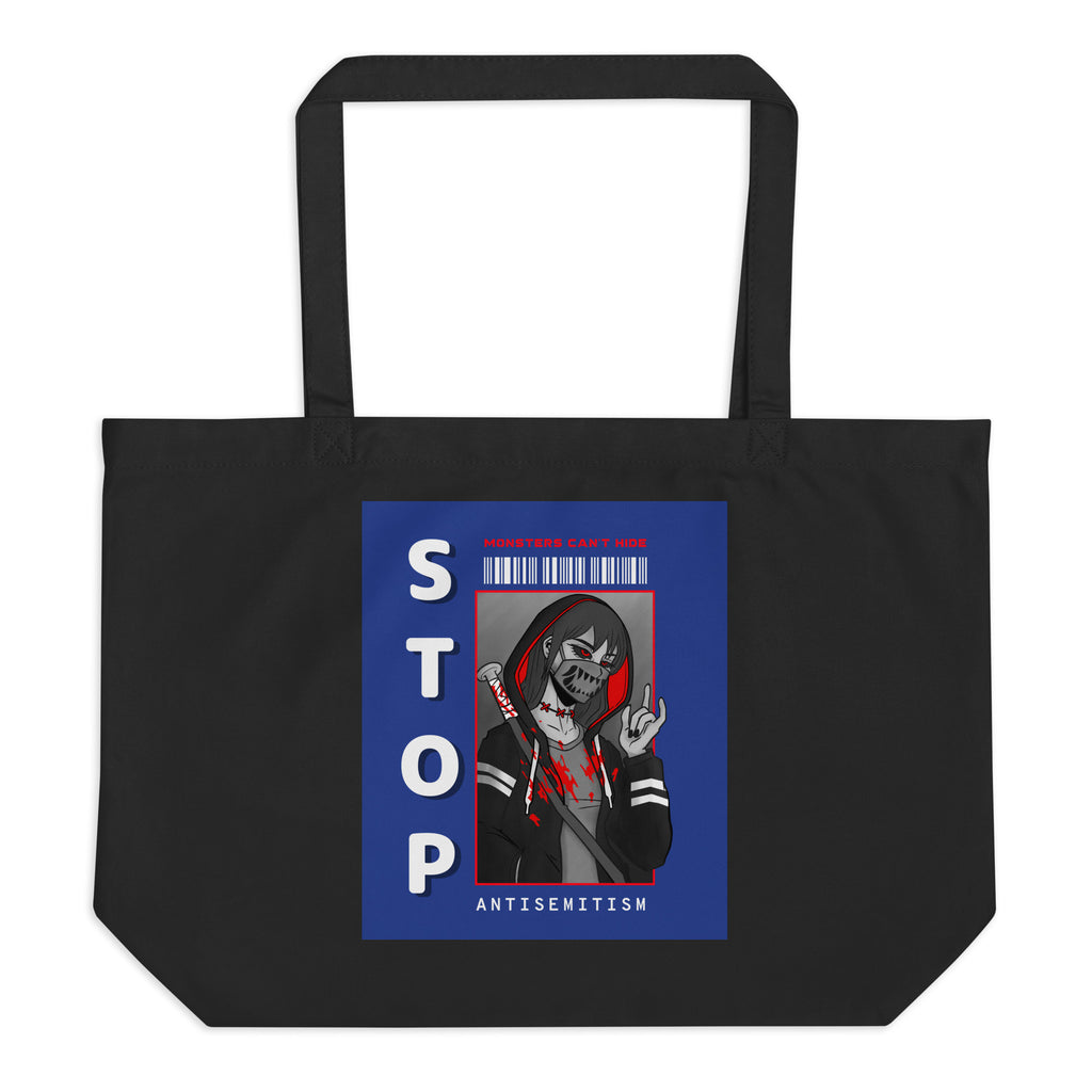 Monsters Can't Hide | Large Organic Tote Bag