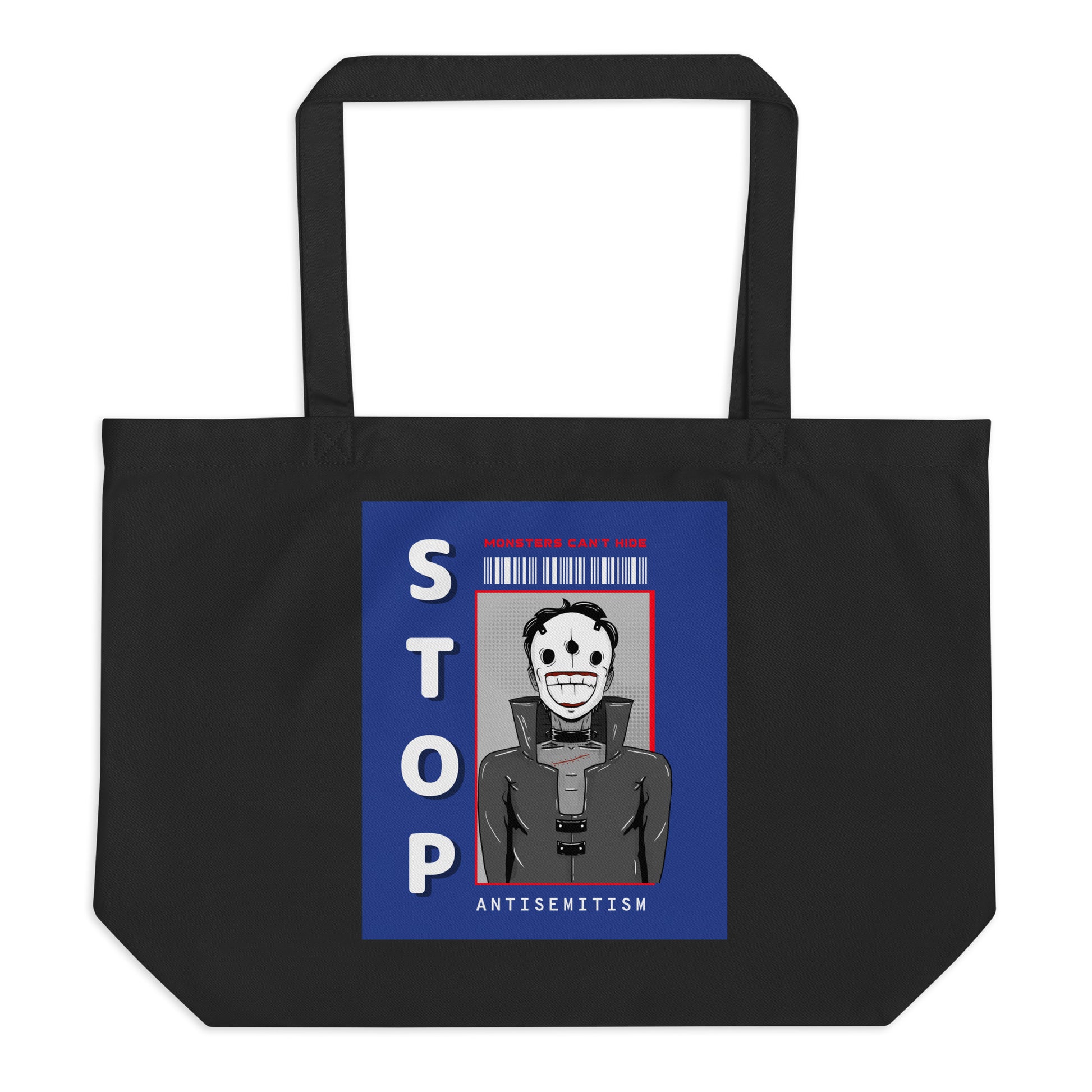 Monsters Can't Hide | Large Organic Tote Bag