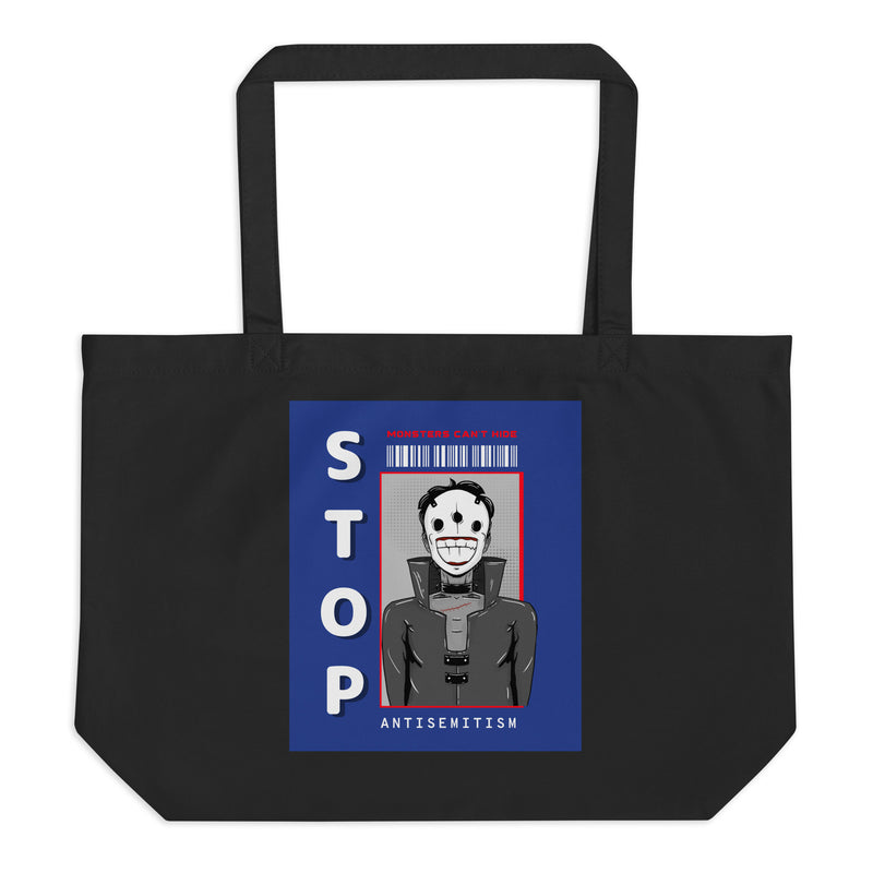 Monsters Can't Hide | Large Organic Tote Bag