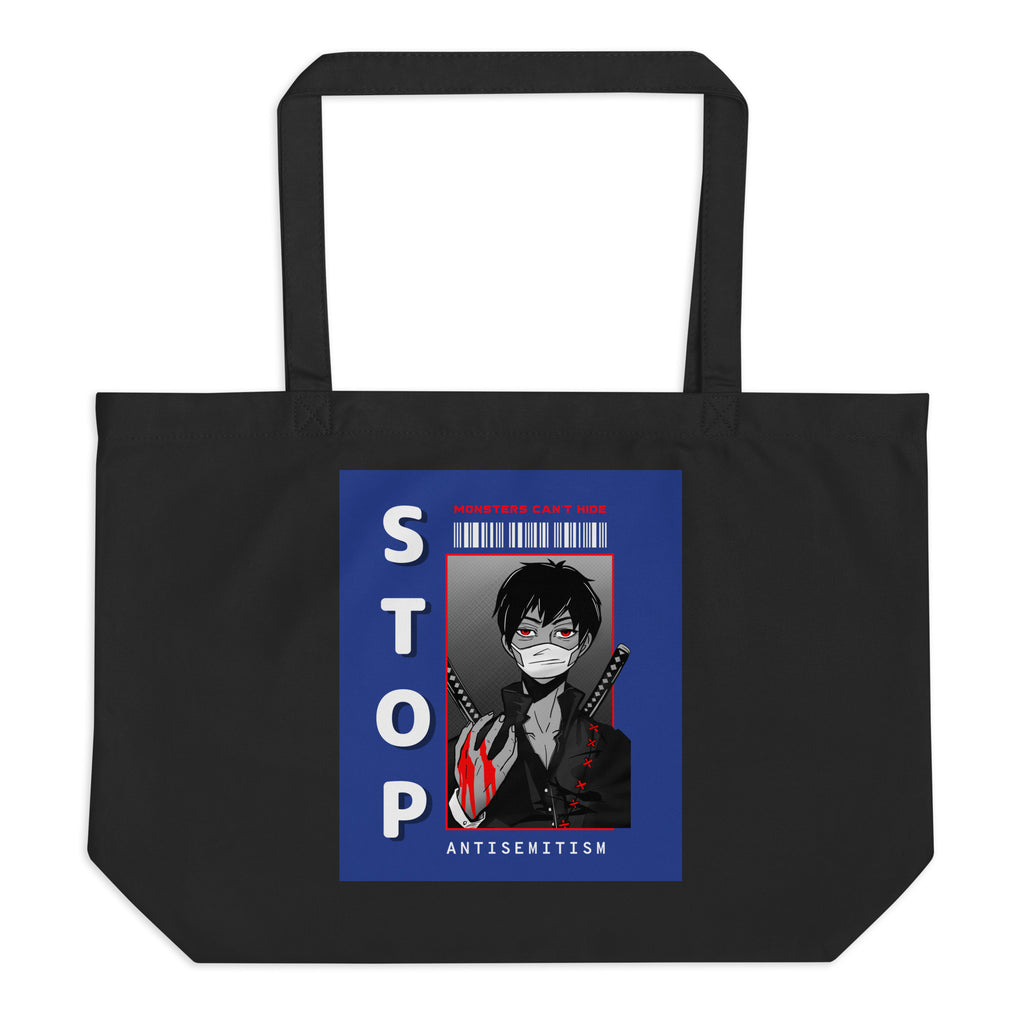 Monsters Can't Hide | Large Organic Tote Bag