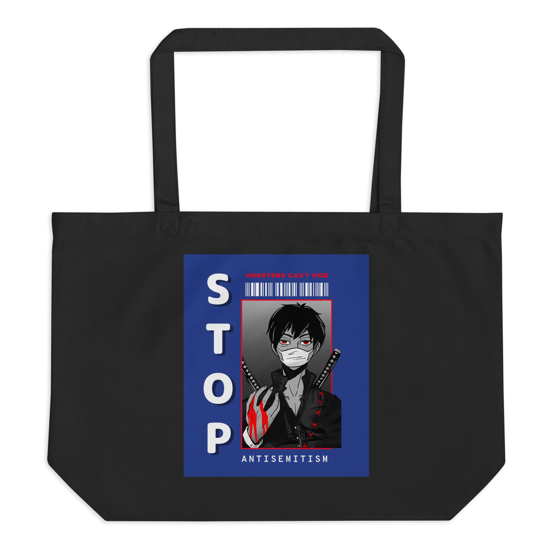 Monsters Can't Hide | Large Organic Tote Bag