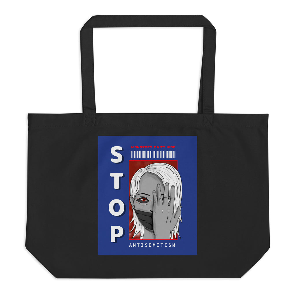 Monsters Can't Hide | Large Organic Tote Bag