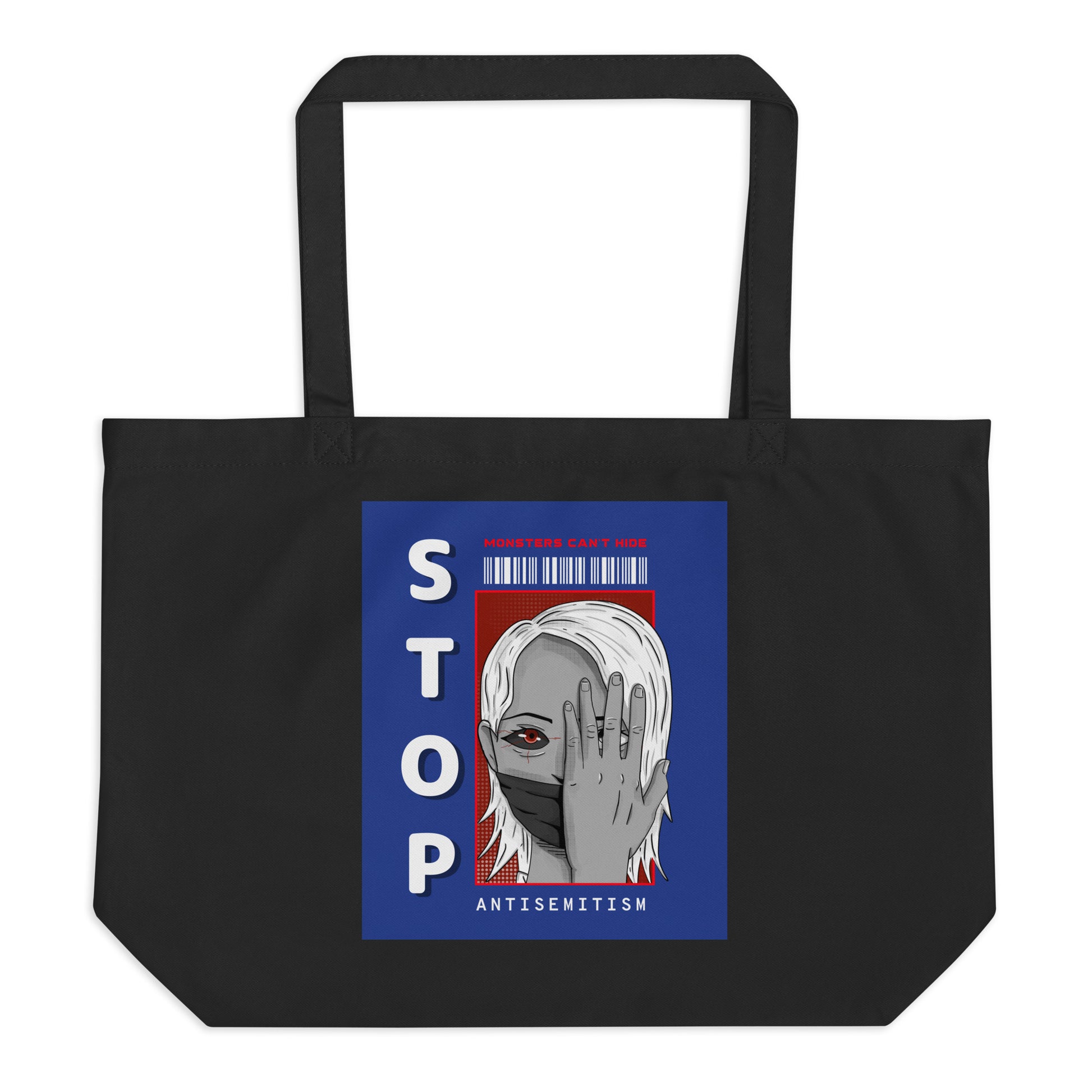 Monsters Can't Hide | Large Organic Tote Bag