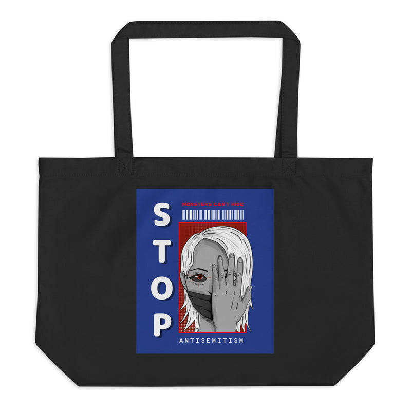 Monsters Can't Hide | Large Organic Tote Bag