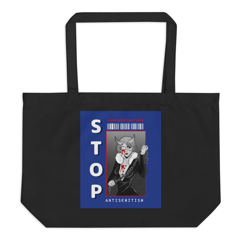 Monsters Can't Hide | Large Organic Tote Bag