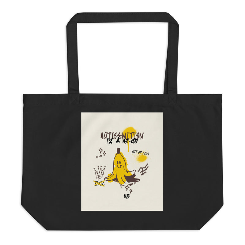 No Go Graffiti Doodle | Antisemitism | Large Organic Tote Bag
