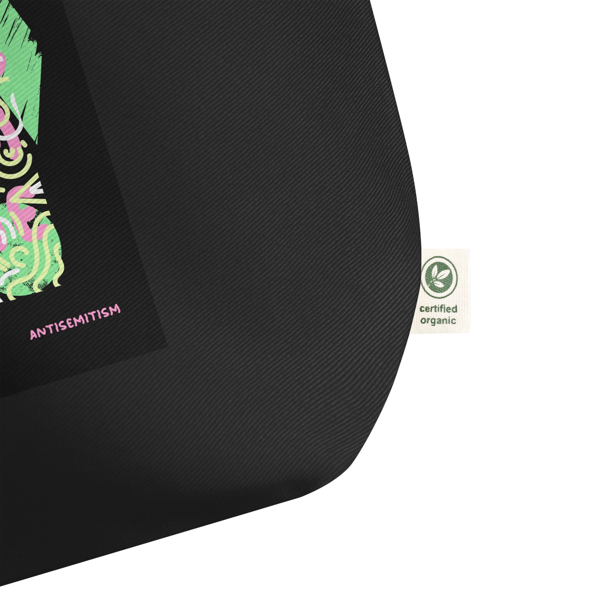 Bring Them Home | Pink-Green Doodle | Large Organic Tote Bag Jouparty