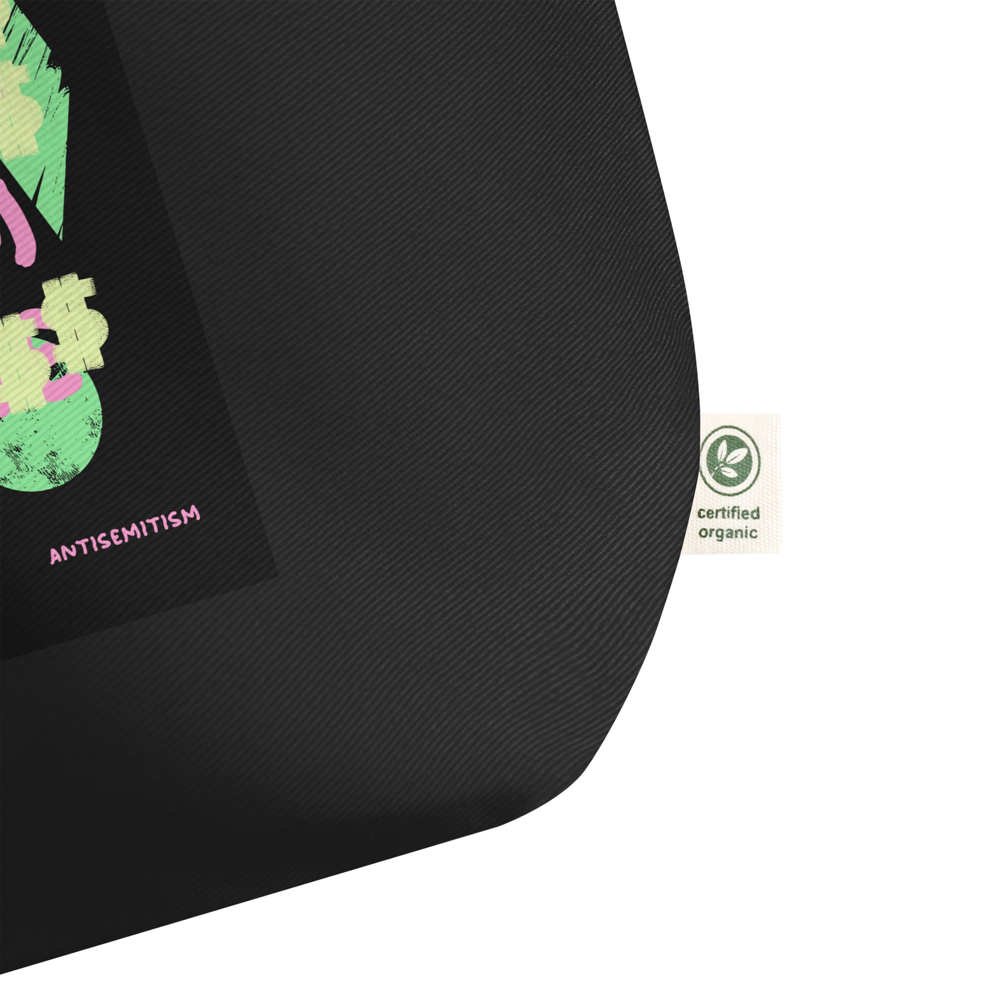 Bring Them Home | Pink-Green Doodle | Large Organic Tote Bag