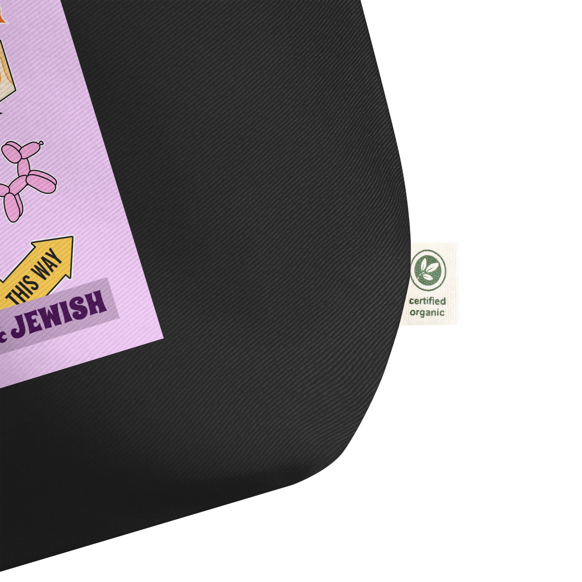 Shop Jewish | Pink | Large Organic Tote Bag Jouparty