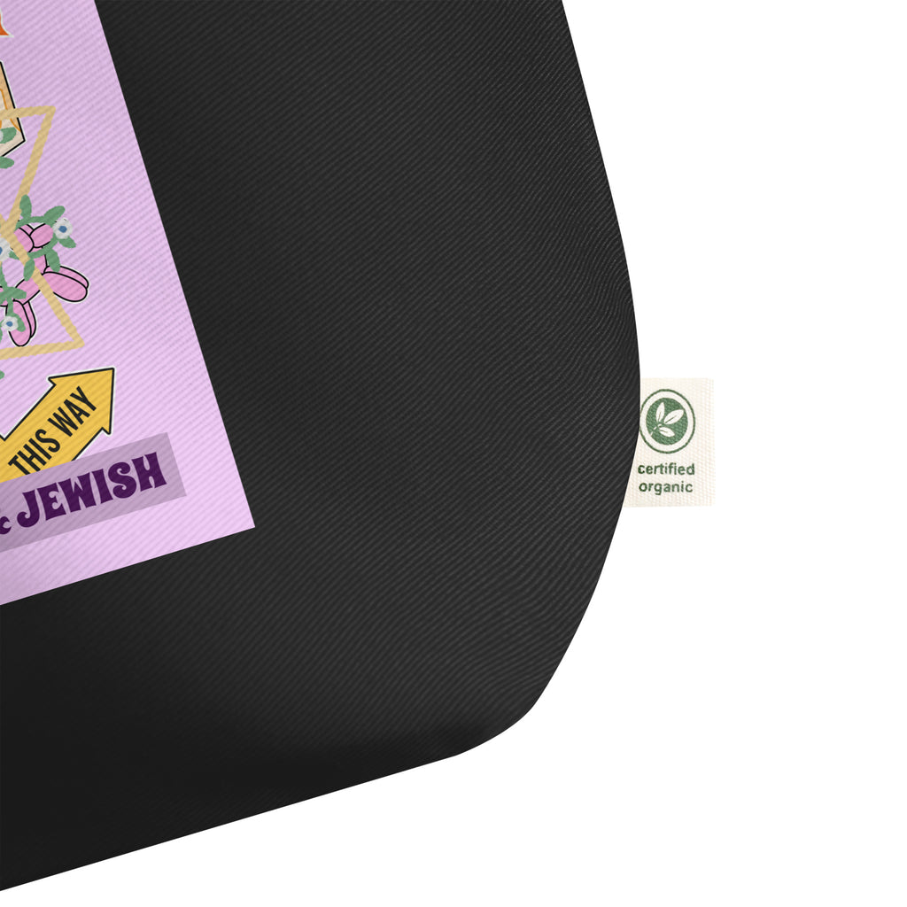 Shop Jewish | Pink | Large Organic Tote Bag
