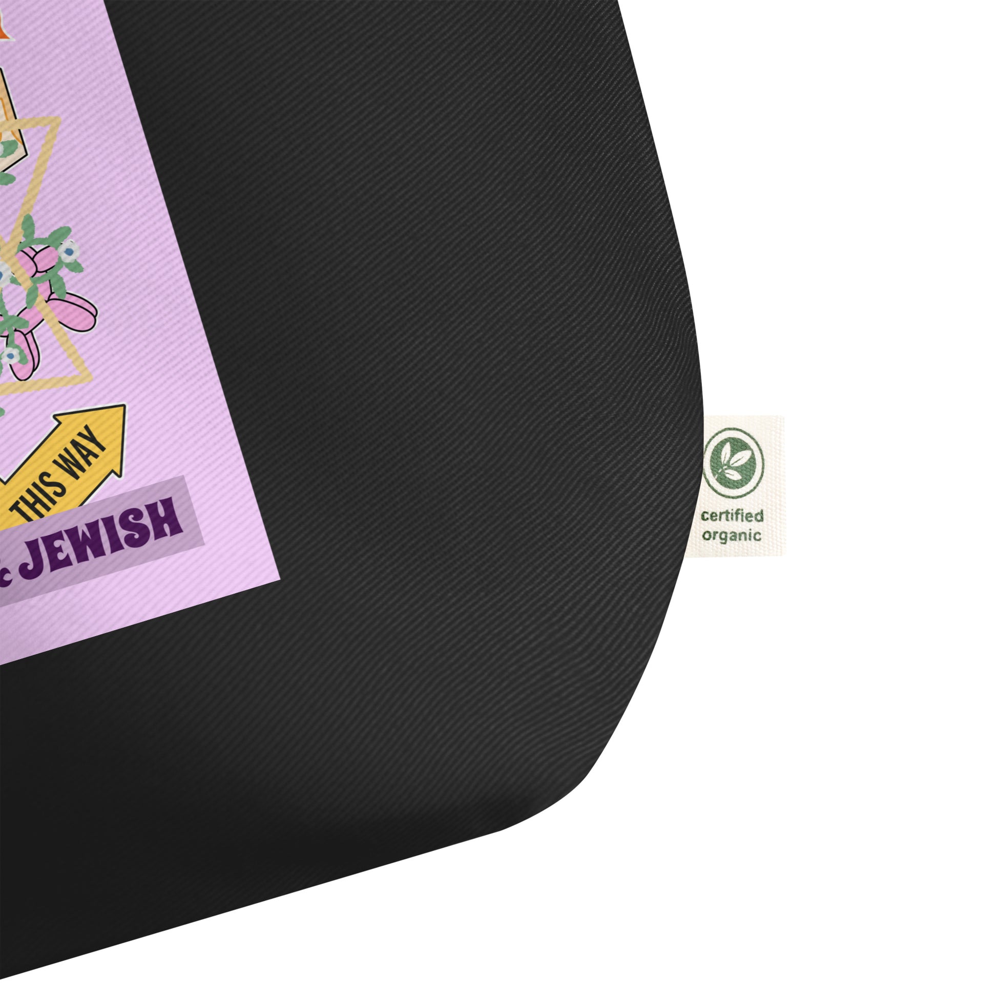 Shop Jewish | Pink | Large Organic Tote Bag