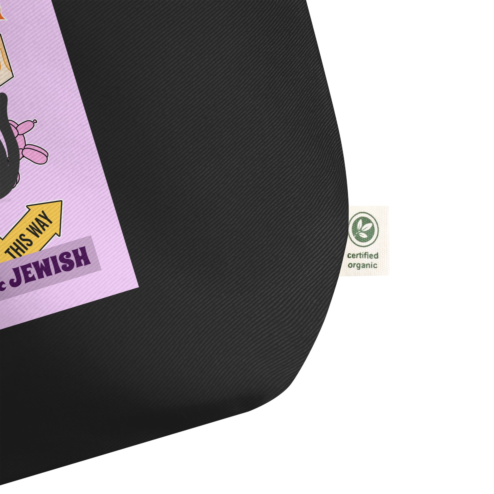 Shop Jewish | Pink | Large Organic Tote Bag Jouparty