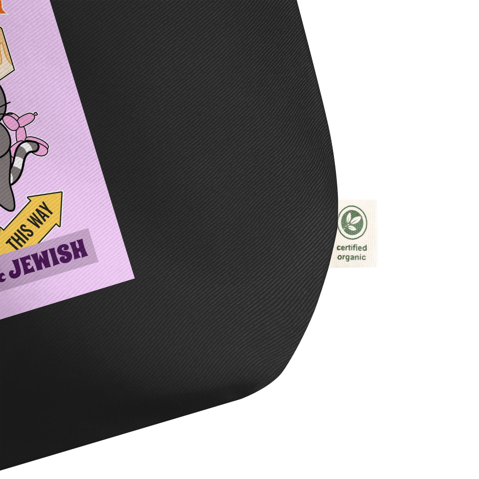 Shop Jewish | Pink | Large Organic Tote Bag Jouparty