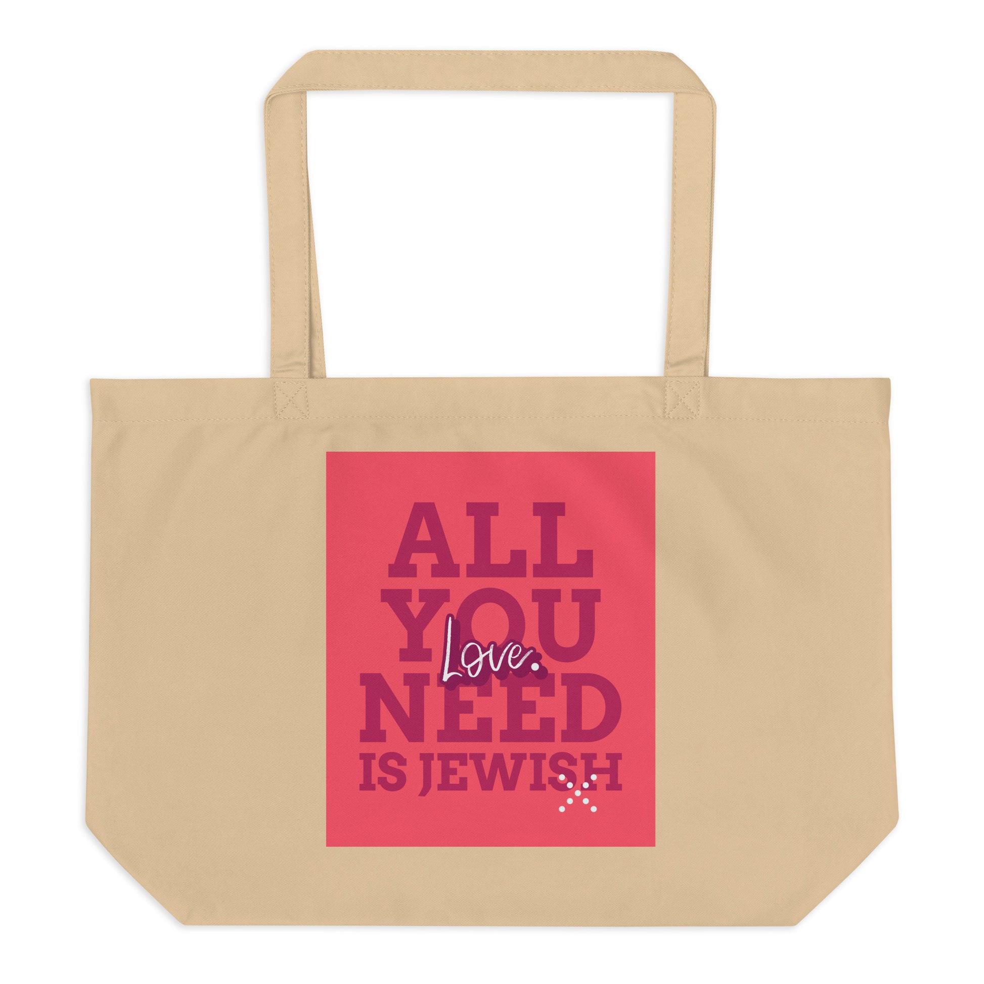 All In For Jews | Large Organic Tote Bag Jouparty