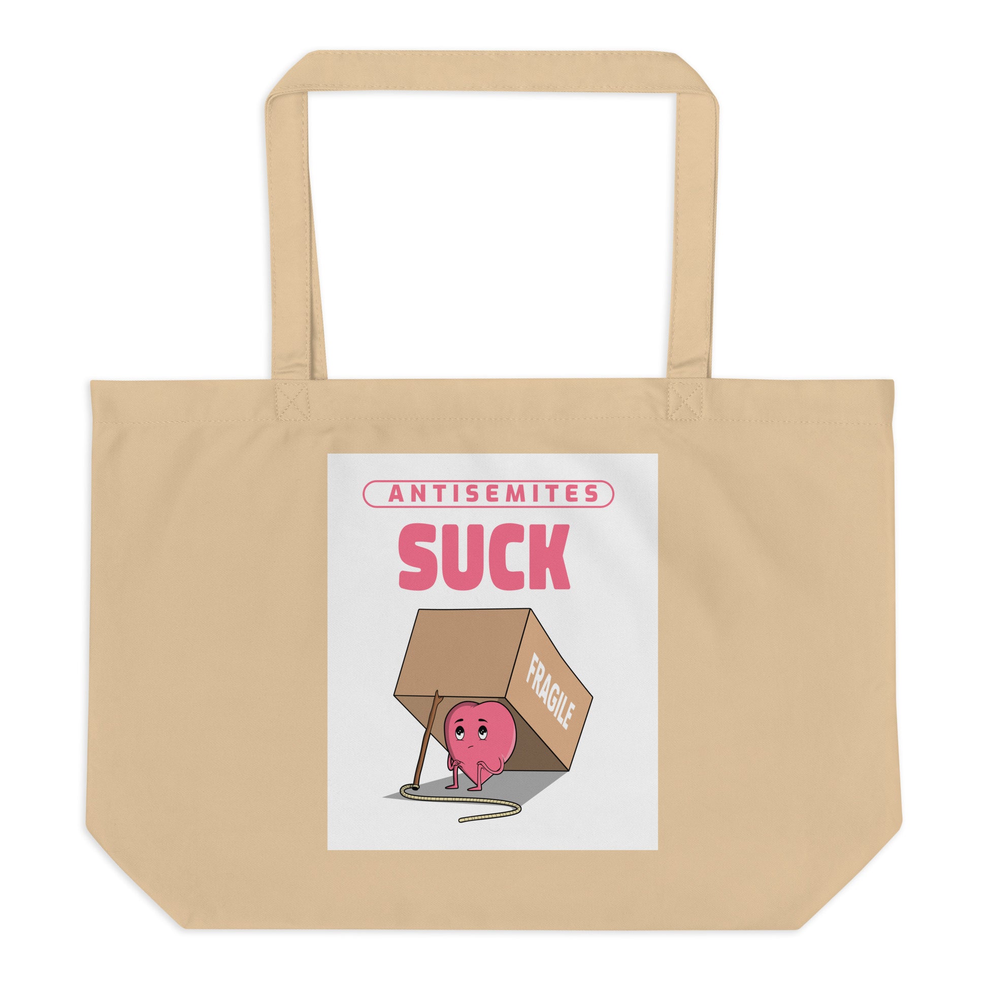 Antisemites Suck | Large Organic Tote Bag Jouparty