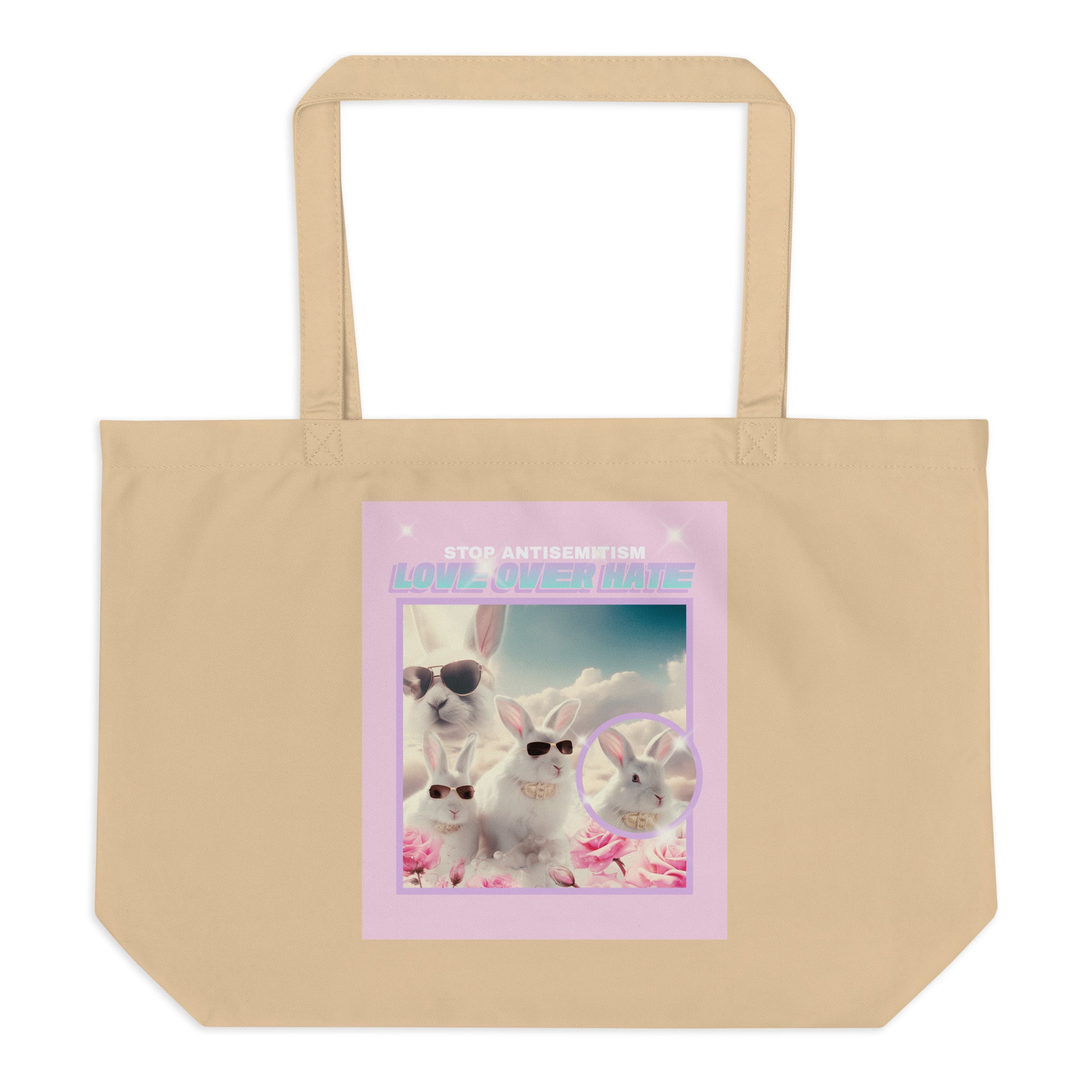 Funny Animals | Antisemitism | Large Organic Tote Bag Jouparty