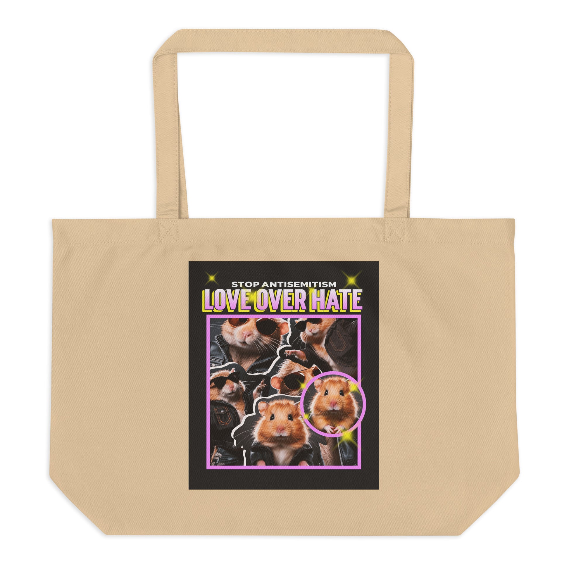 Funny Animals | Antisemitism | Large Organic Tote Bag Jouparty