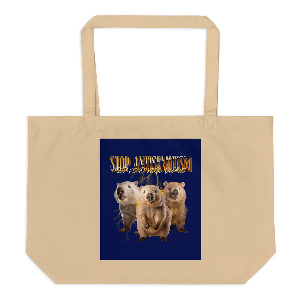 Funny Animals | Antisemitism | Large Organic Tote Bag Jouparty