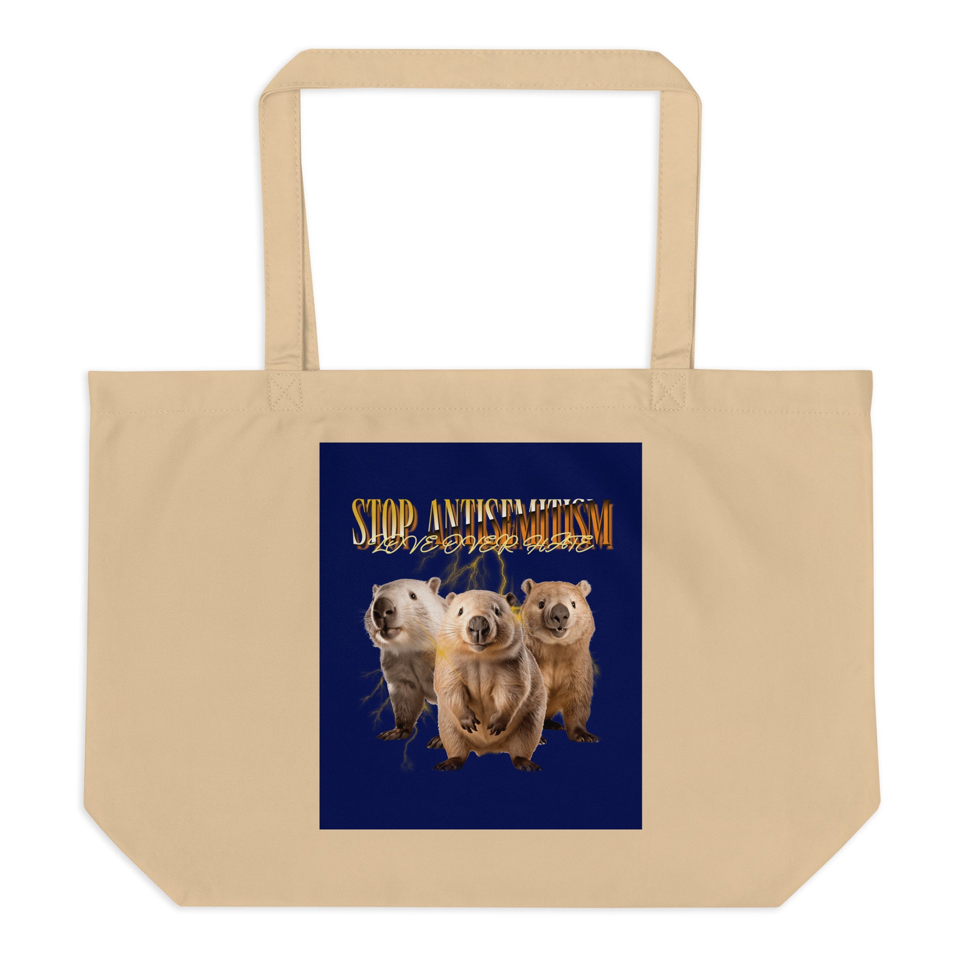 Funny Animals | Antisemitism | Large Organic Tote Bag Jouparty