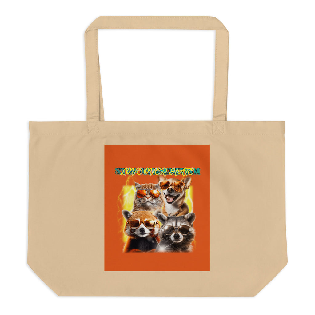 Funny Animals | Antisemitism | Large Organic Tote Bag Jouparty