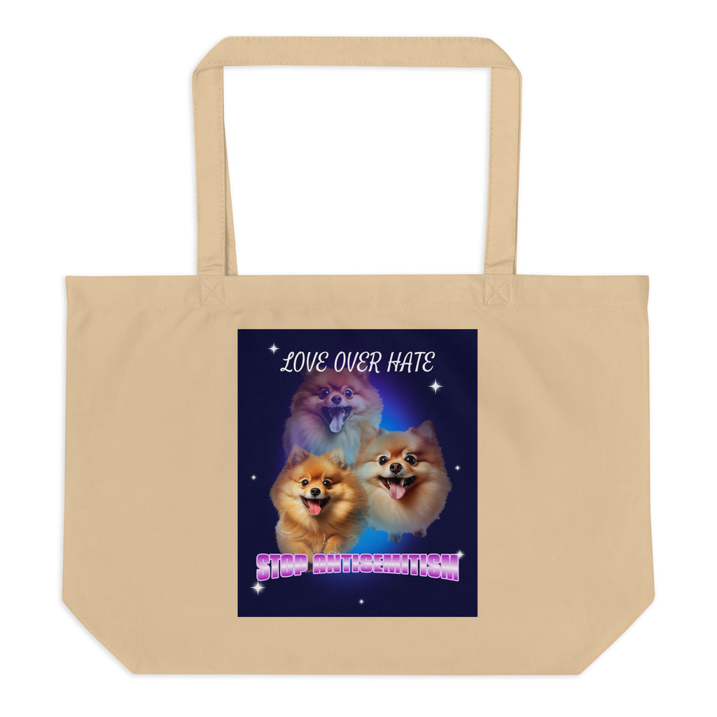 Funny Animals | Antisemitism | Large Organic Tote Bag Jouparty
