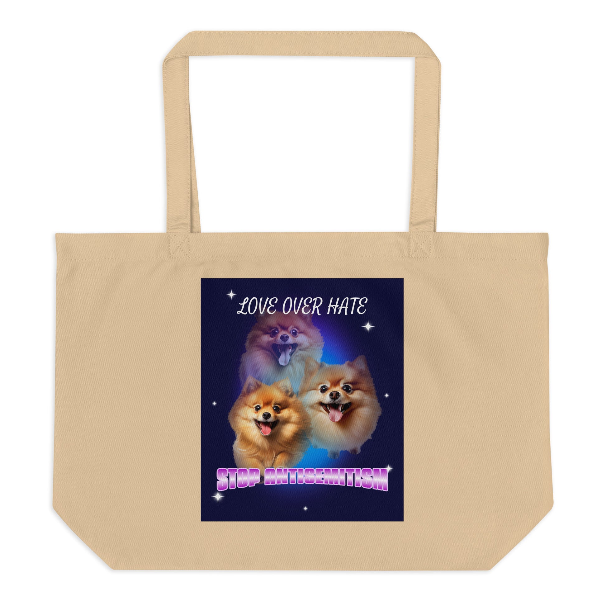 Funny Animals | Antisemitism | Large Organic Tote Bag Jouparty
