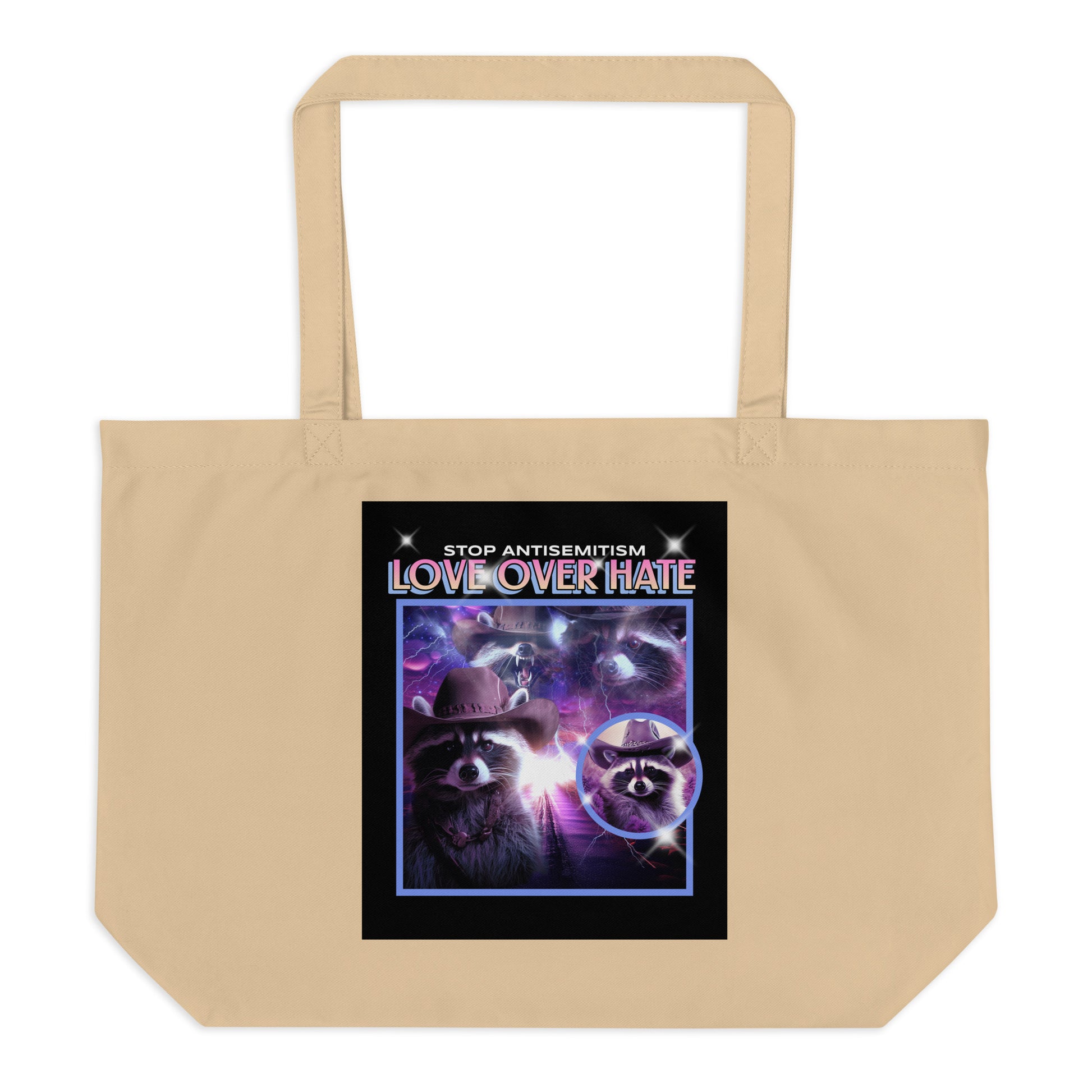 Funny Animals | Antisemitism | Large Organic Tote Bag Jouparty