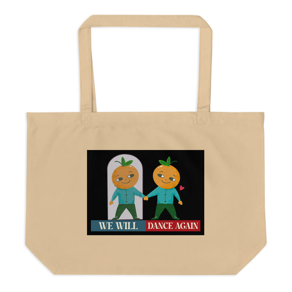 We Will Dance Again | Retro Edition | Large Organic Tote Bag Jouparty