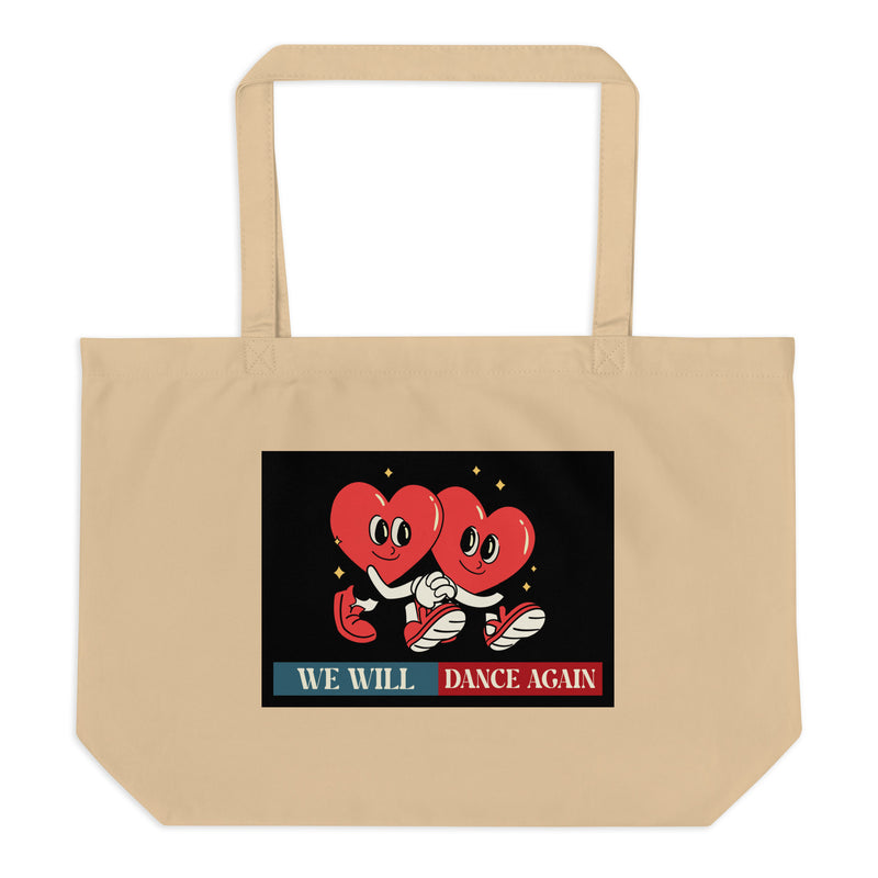 We Will Dance Again | Retro Edition | Large Organic Tote Bag