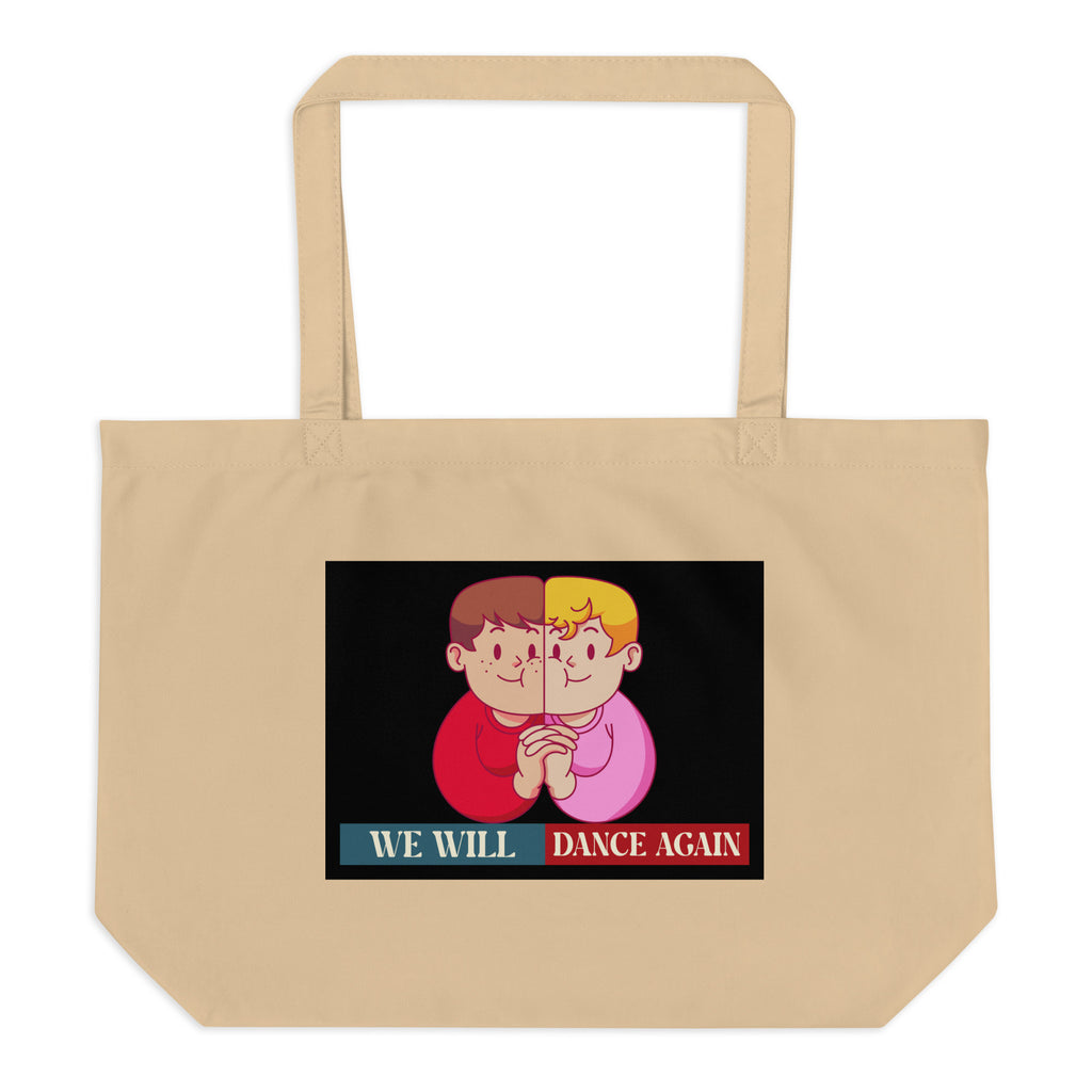 We Will Dance Again | Retro Edition | Large Organic Tote Bag Jouparty