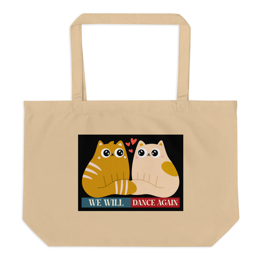 We Will Dance Again | Retro Edition | Large Organic Tote Bag Jouparty