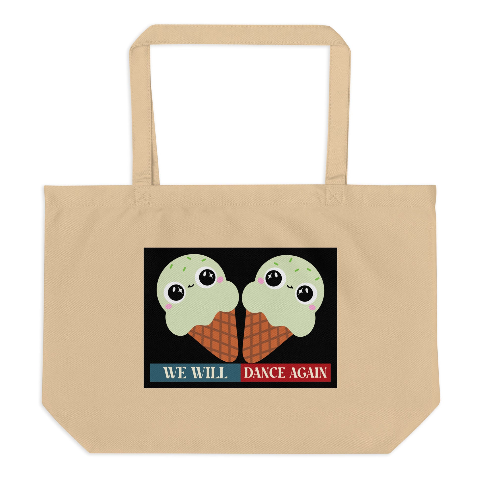 We Will Dance Again | Retro Edition | Large Organic Tote Bag Jouparty