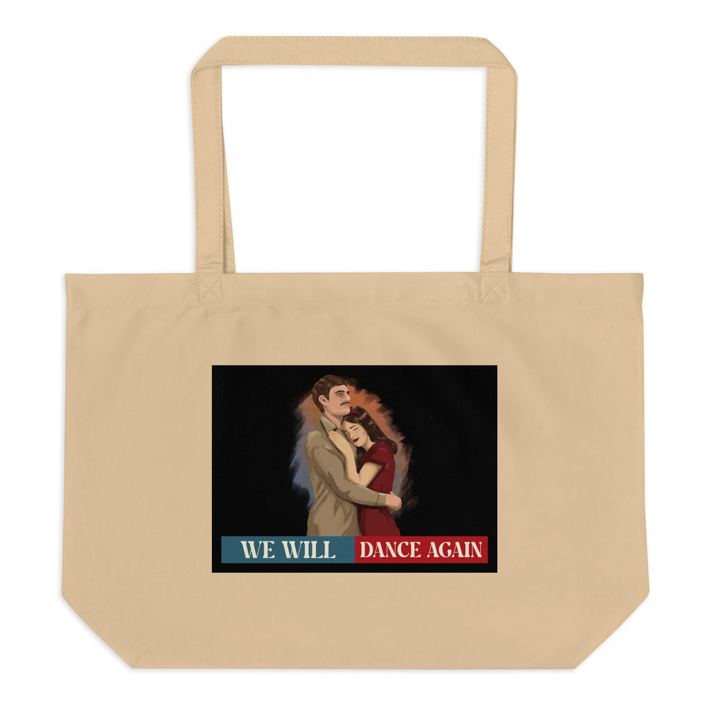 We Will Dance Again | Retro Edition | Large Organic Tote Bag Jouparty