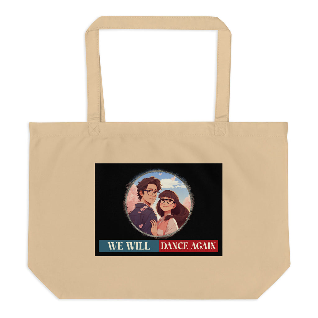 We Will Dance Again | Retro Edition | Large Organic Tote Bag Jouparty