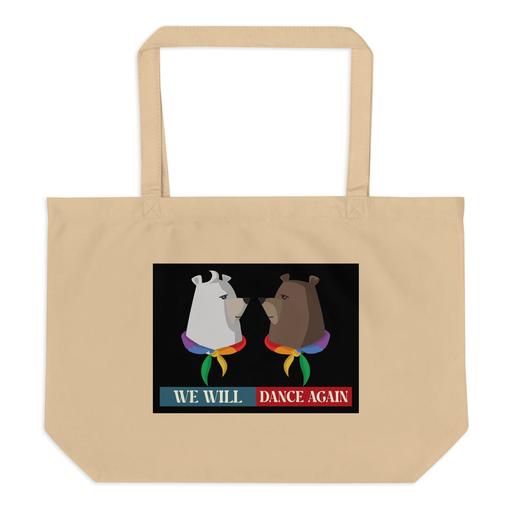 We Will Dance Again | Retro Edition | Large Organic Tote Bag Jouparty