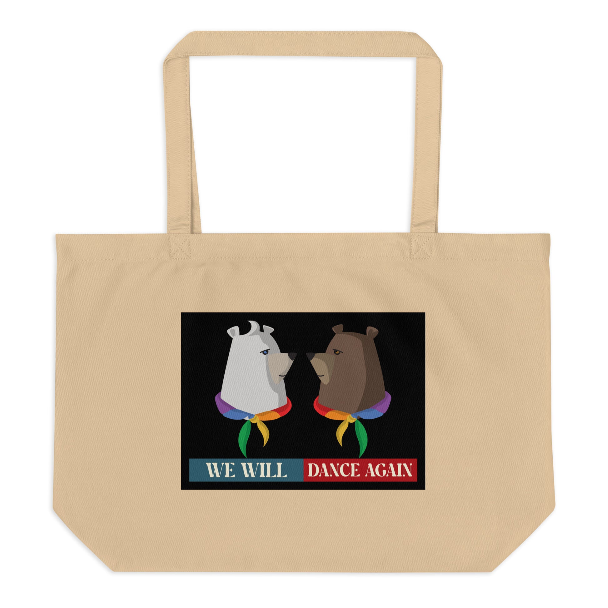 We Will Dance Again | Retro Edition | Large Organic Tote Bag Jouparty