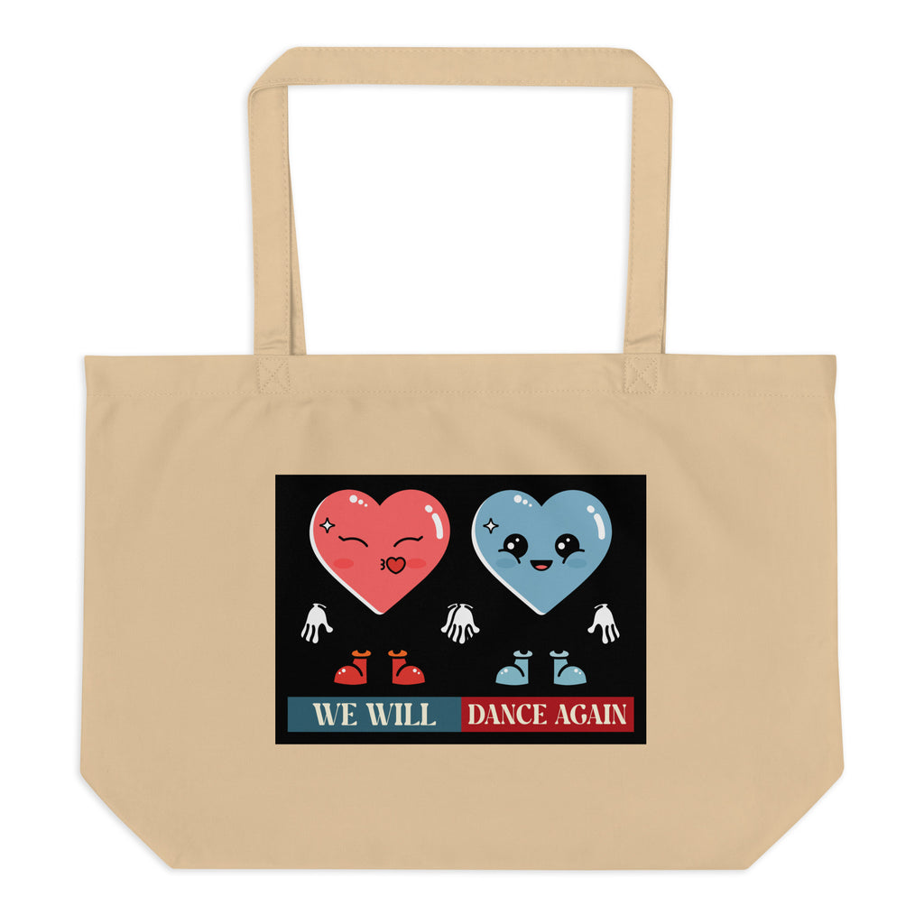 We Will Dance Again | Retro Edition | Large Organic Tote Bag Jouparty