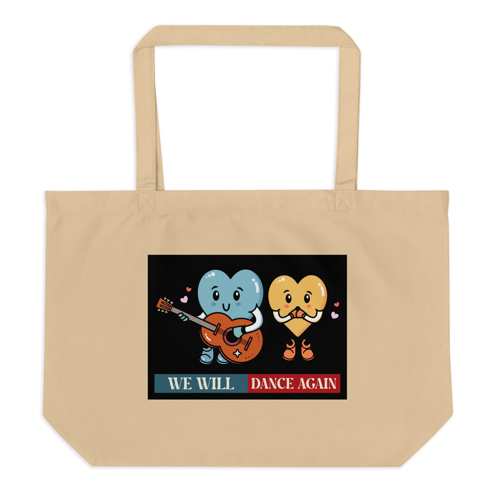 We Will Dance Again | Retro Edition | Large Organic Tote Bag