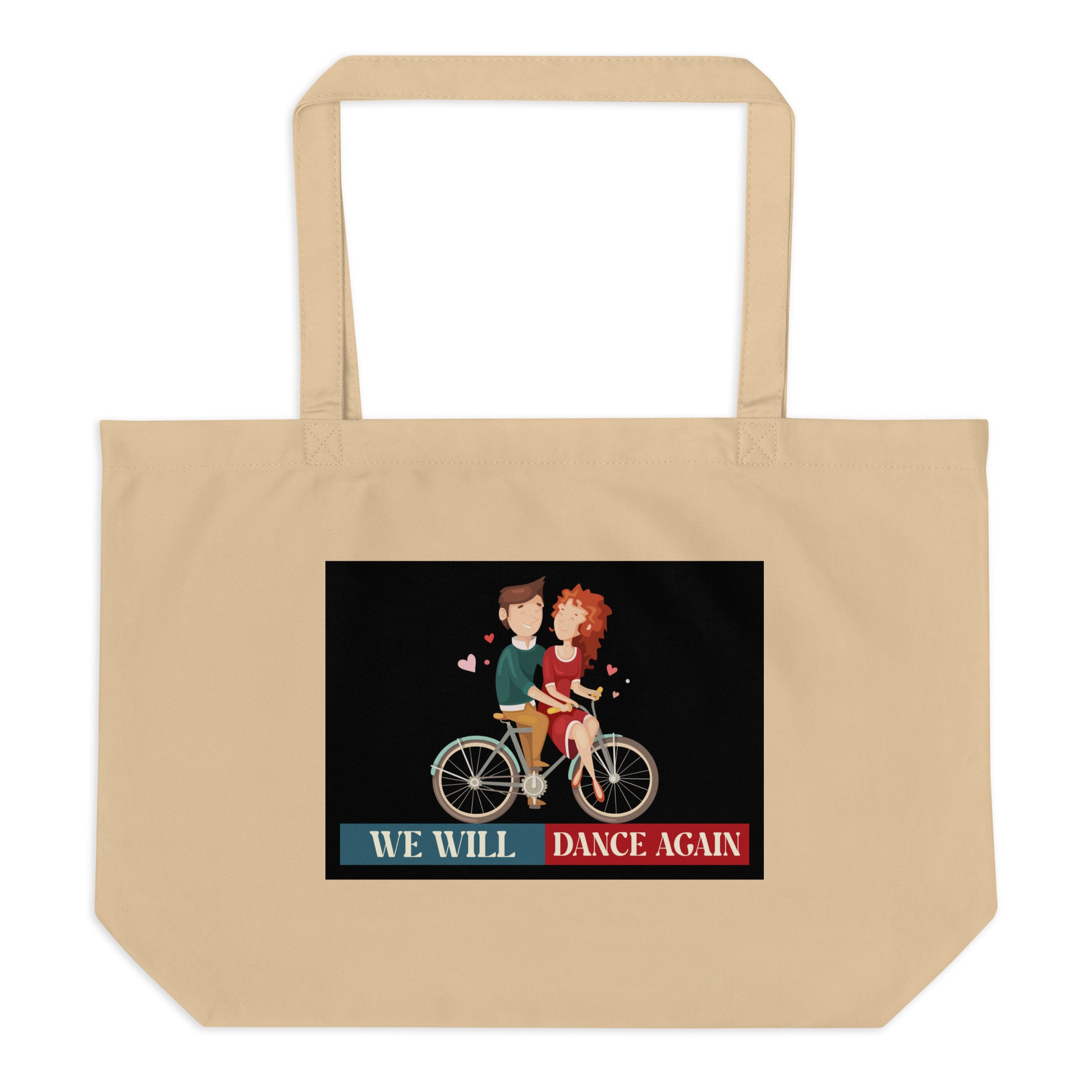 We Will Dance Again | Retro Edition | Large Organic Tote Bag Jouparty