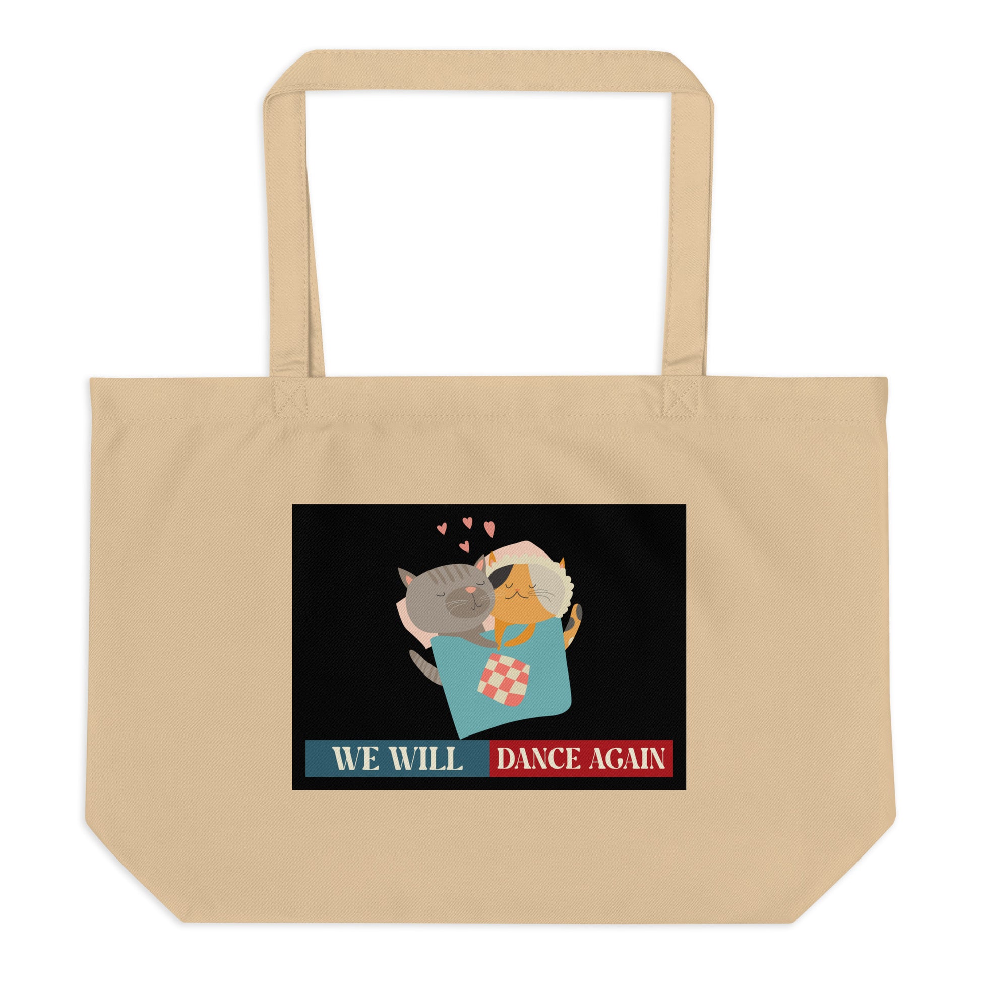 We Will Dance Again | Retro Edition | Large Organic Tote Bag Jouparty