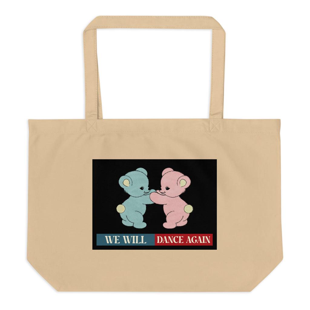 We Will Dance Again | Retro Edition | Large Organic Tote Bag Jouparty